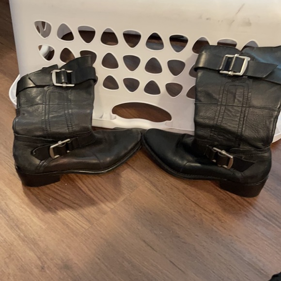 Vera Wang Lavender Label black motorcycle boots size 8.5 - Picture 4 of 6